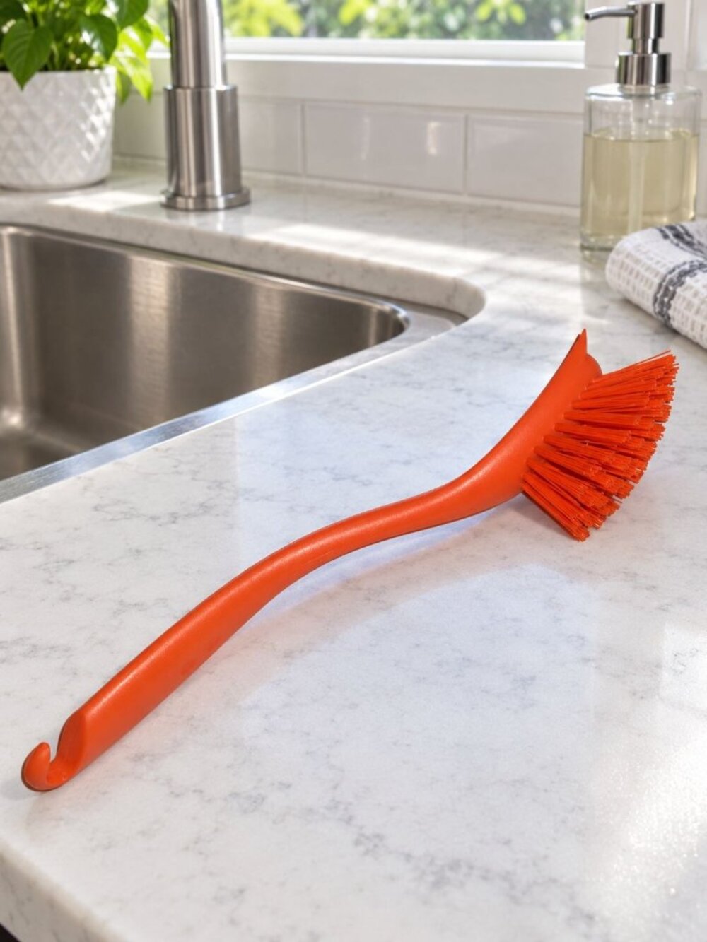 Orange Kitchen Ikea Antagen Scrub Brush Hooked Handle Dish Washing Vegetable